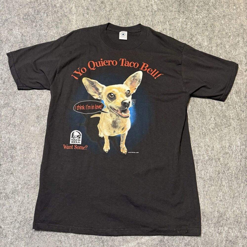 Vintage 90s Yo Quiero Taco Bell Chihuahua T Shirt Large Delta Pro Weight 1999